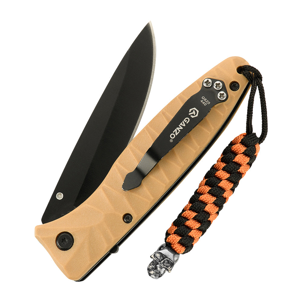 Lanyard Cuțit Helix Skull M-Tac - Negru/Portocaliu