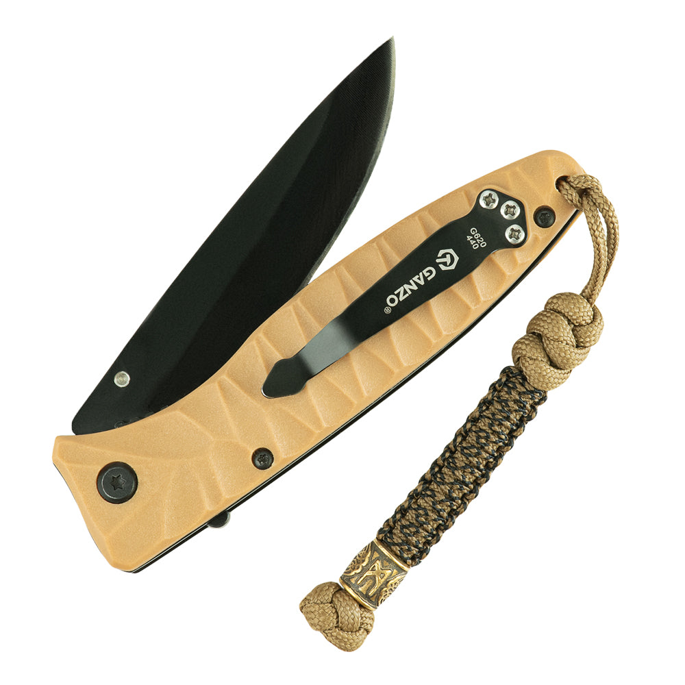 Lanyard Scandinavian Mannaz M-Tac - Coyote, Paracord Împletit