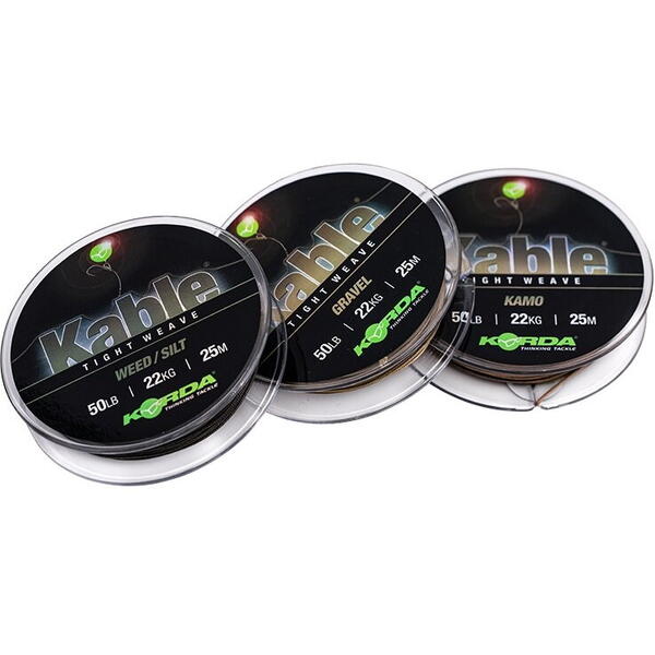 Leadcore KORDA Tight Weave 25m - Rezistență Superioară, Flexibilitate Optimă