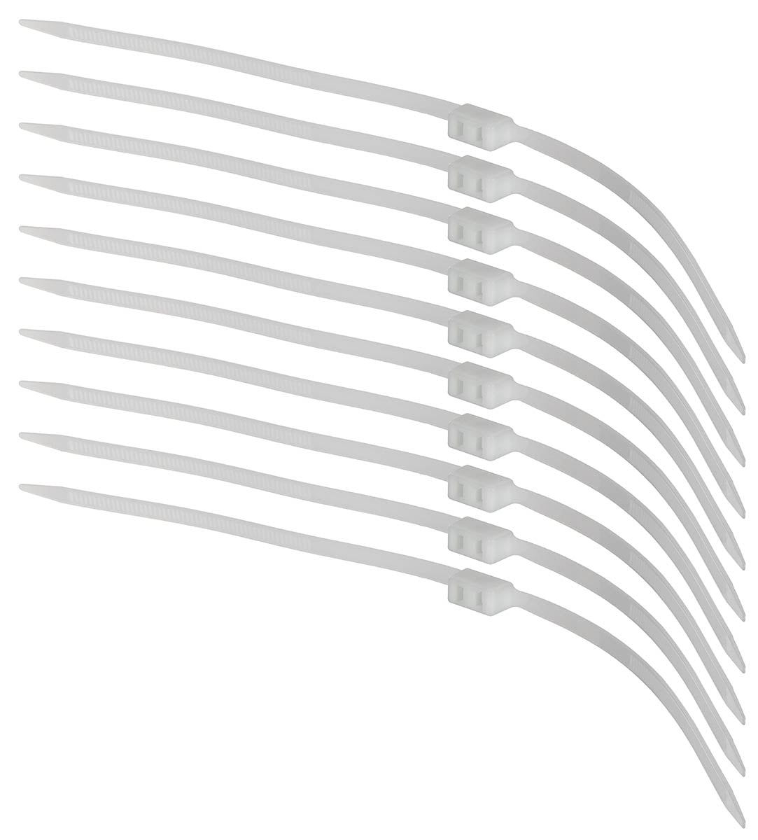 Legături Reținere Plastic 10 buc Alb MFH - 100% Nailon, Ușoare