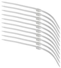 Legături Reținere Plastic 10 buc Alb MFH - 100% Nailon, Ușoare