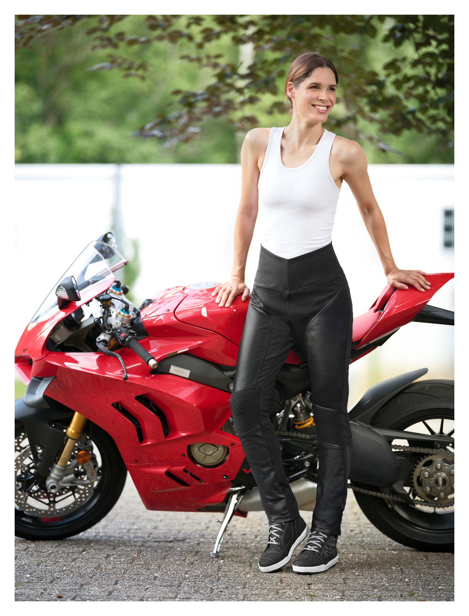 Leggings Moto Büse Lorena Piele/Textil - Protecție & Stil