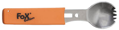 Lingură-Furculiță Multifuncțională Inox/Portocaliu FoxOutdoor - 16cm, 45g