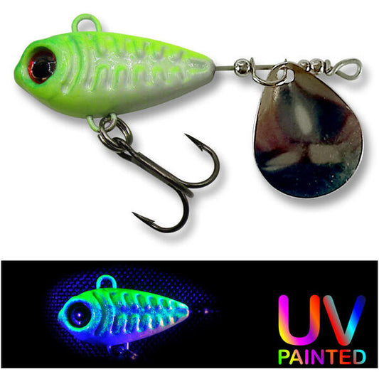 Linguriță Berti Spinner Skeletonik Pro - Atracție Maximă, White/Chartreuse
