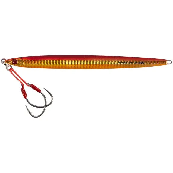 Linguriță Jig Mezashi Slim Mustad - Red Gold Glow, 80g/16cm