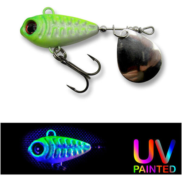 Linguriță Spinner Berti Skeletonik Pro - Atracție Maximă, White/Chartreuse