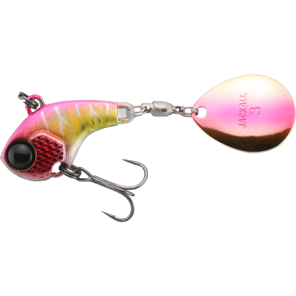 Linguriță Spinner DERACOUP JACKALL - 14g, Roz Neon, Atractivă