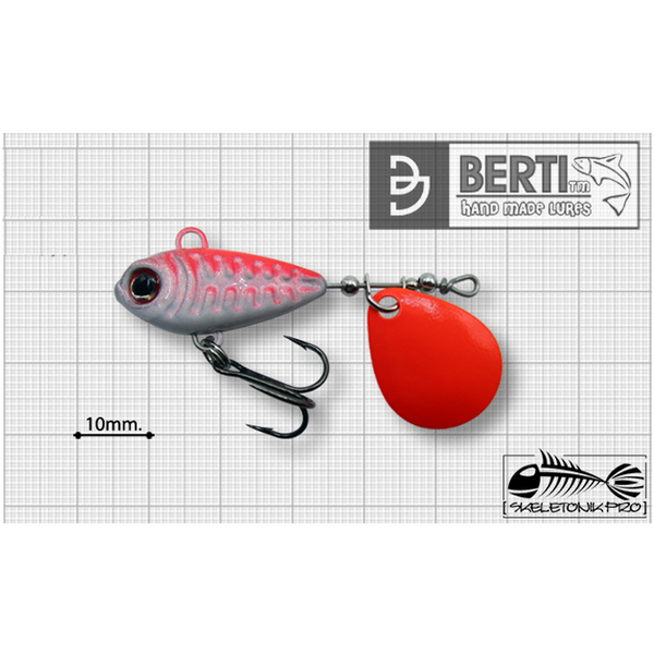 Linguriță Spinner Skeletonik Pro Berti - Fluo Orange 20g, Atractivitate Maximă