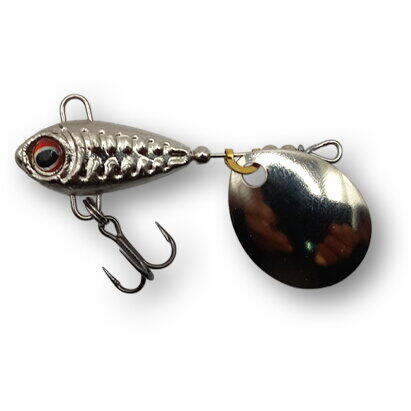 Linguriță Spinner Skeletonik Pro Berti - Nichel 6g, Vibrații Maxima