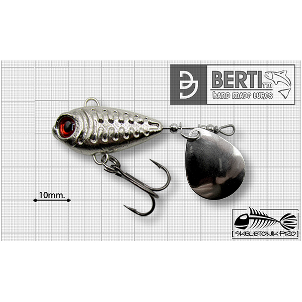 Linguriță Spinner Skeletonik Pro Colorado Berti - 18g, Nickel, Atractivă