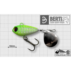 Linguriță Spinner Skeletonik Pro Colorado Berti - 24g, White-Chartreuse