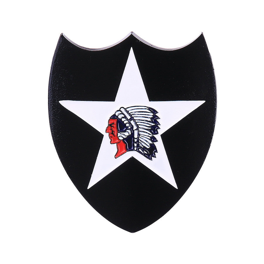 Logo Metalic 2nd Infantry Division nvt Fostex - Autenticitate Istorică Premium