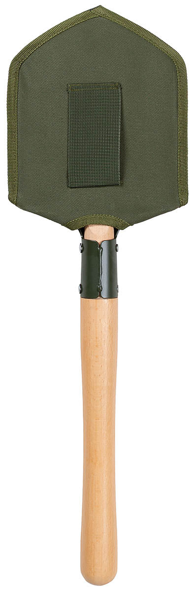 Lopată de campanie extra stabilă, mâner lemn Verde OD MFH - Oțel carbon, 57 cm