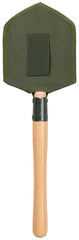 Lopată de campanie extra stabilă, mâner lemn Verde OD MFH - Oțel carbon, 57 cm