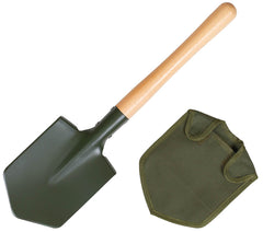 Lopată de campanie extra stabilă, mâner lemn Verde OD MFH - Oțel carbon, 57 cm