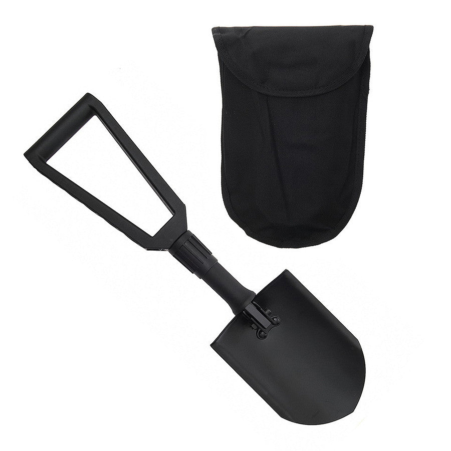 Lopată Pliabilă Trifold Shovel Mâner Plastic Negru - Echipament Esențial Robust