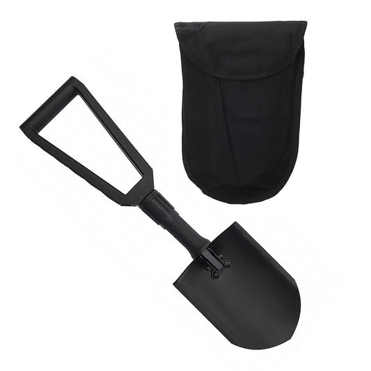 Lopată Pliabilă Trifold Shovel Mâner Plastic Negru - Echipament Esențial Robust