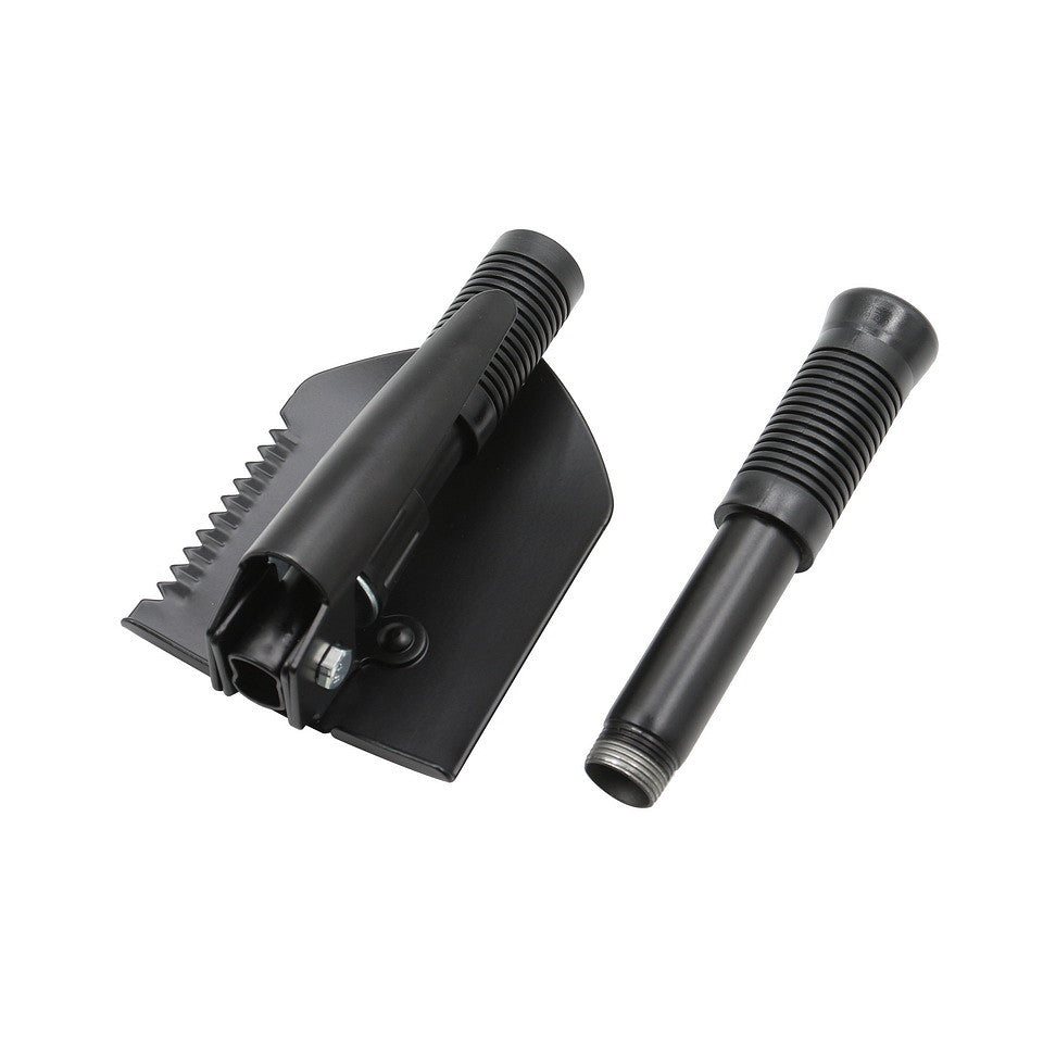 Lopată Tacticală Pliabilă cu Târnăcop Negru - Performanță și Durabilitate