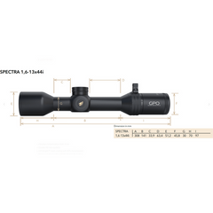 Lunetă SPECTRA 8x GPO-Optics - 1.6-13x44i, Stabilizator Optic, G4i Fiber - 5