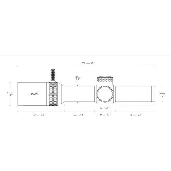 Lunetă Vantage HD 30 Hawke - 1-8x24, Iluminare, Compactă - 3