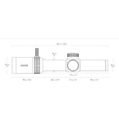 Lunetă Vantage HD 30 Hawke - 1-8x24, Iluminare, Compactă - 3