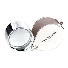 Lupă Vergrootglas 10x21mm Zilver/Chrome - Precizie Tactică Absolută
