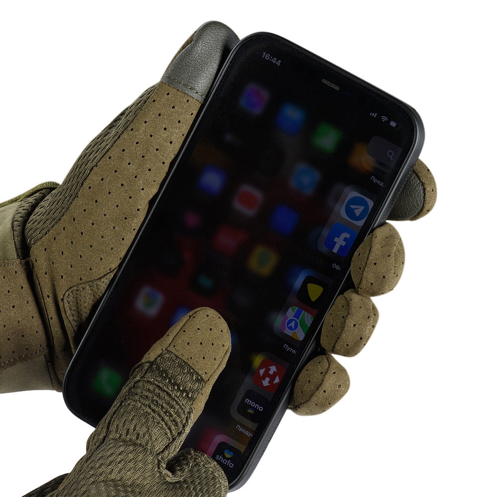 Mănuși A30 M-Tac - Tactice Olive cu Protecție și Touchscreen