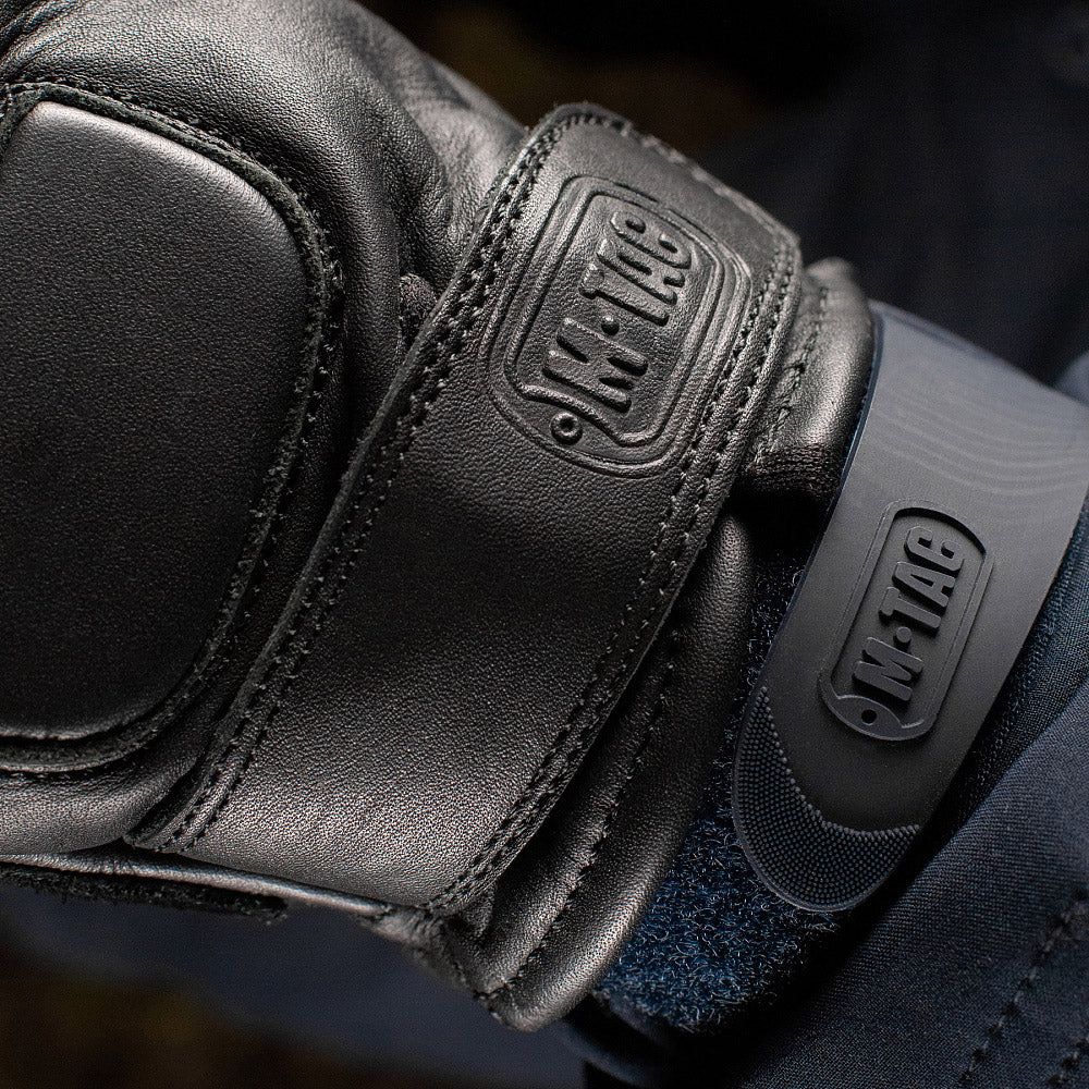 Mănuși Fingerless Assault Tactical Mk.1 M-Tac - Negru, Piele