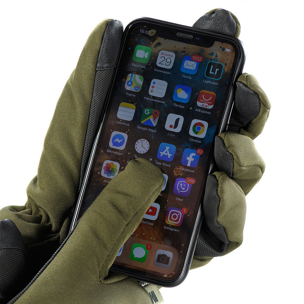 Mănuși Soft Shell Thinsulate M-Tac - Protecție Termică & Tactilă Olive