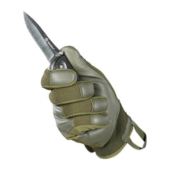 Mănuși Tactice Police Gen.2 M-Tac - Olive, Piele și Sintetic