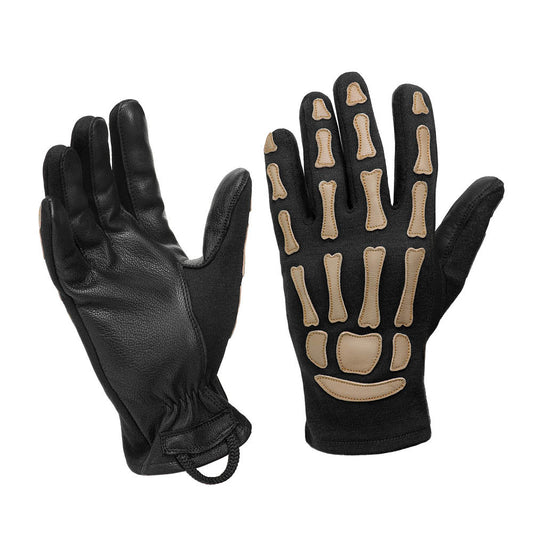 Mănuși Tactice Skeleton Nomex M-Tac - Protecție Ignifugă Negru/Coyote