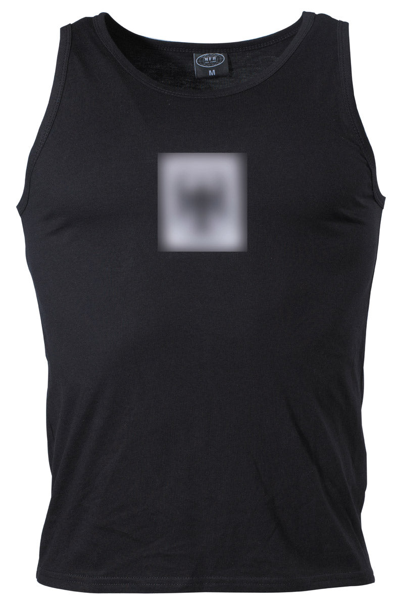Maiou BW Tank-Top cu Vultur Negru MFH - 100% Bumbac, 170g/m²