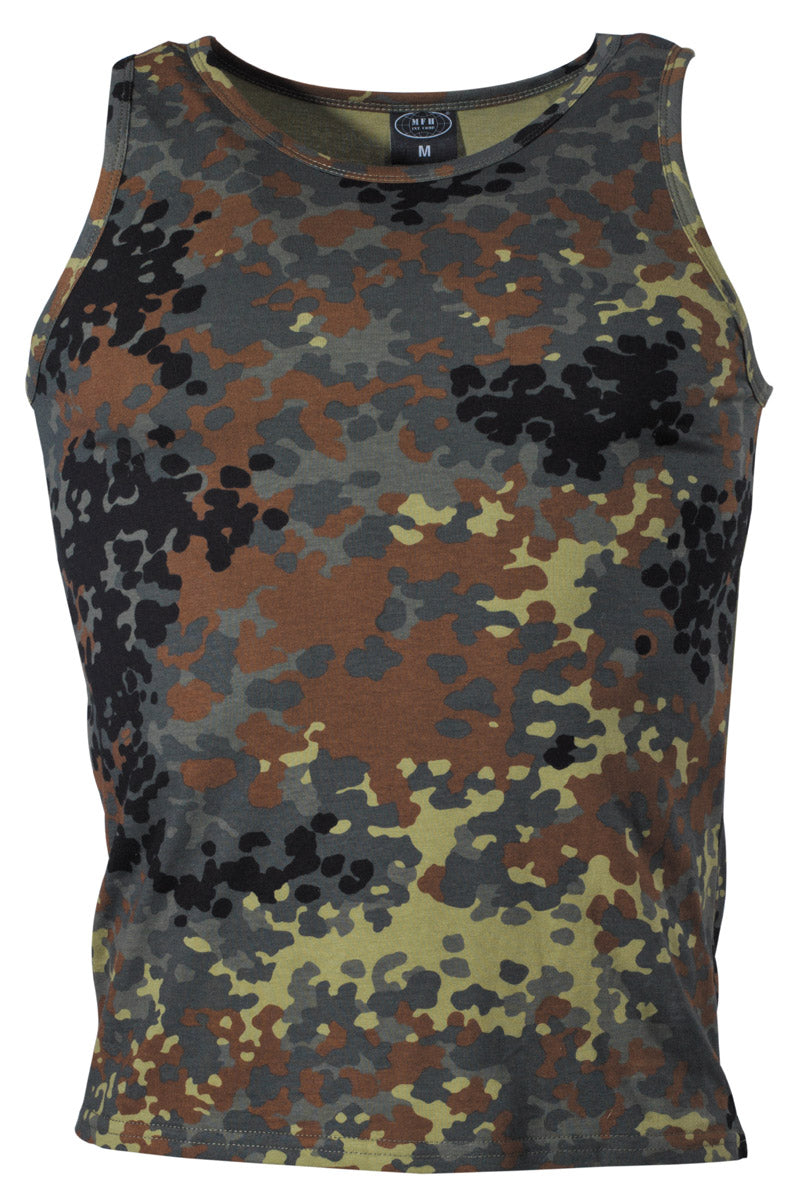 Maiou US Tarn Tank-Top Flecktarn MFH - 100% Bumbac, 170g/m²