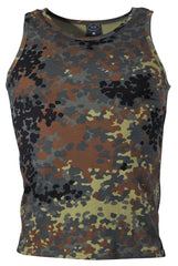 Maiou US Tarn Tank-Top Flecktarn MFH - 100% Bumbac, 170g/m²