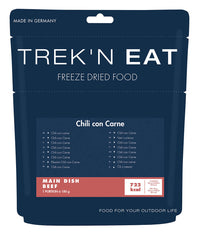 Mâncare deshidratată Chili con Carne TrekNEat - 12% Carne Vită, Preparare Rapidă