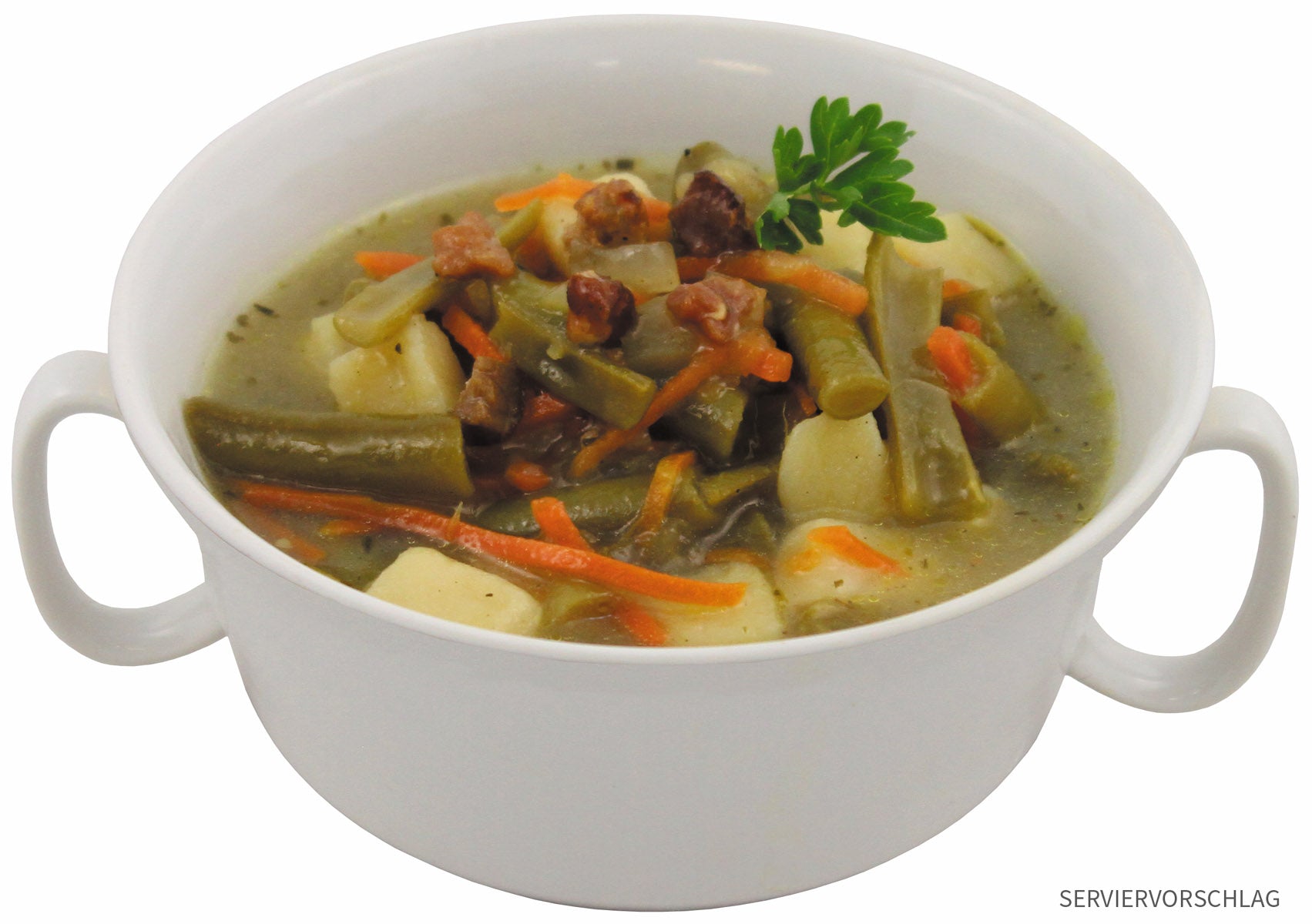 Mâncare la conservă Tocană de fasole cu șuncă MFH - 400g, Fără Gluten