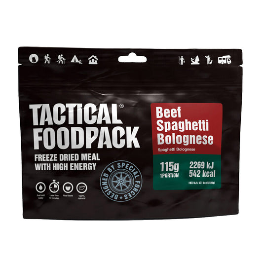 Mâncare Tactică Beef Spaghetti Bolognese 115g Tactical Foodpack - Energie Esențială Rapidă
