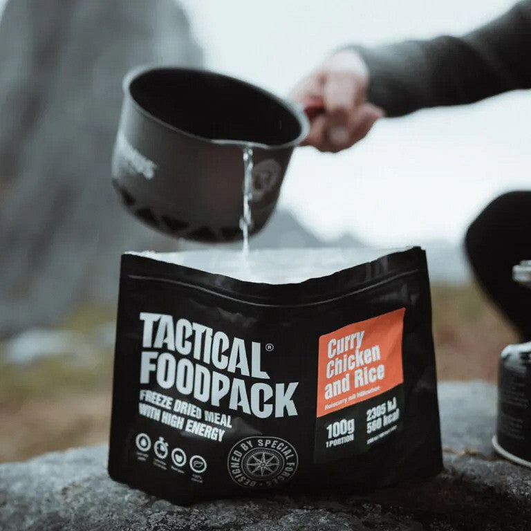 Mâncare Tactica Curry Chicken and Rice 100g Tactical Foodpack - Energie Rapidă și Gust Autentic
