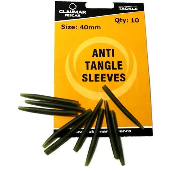 Manșoane Anti-Tangle Claumar Arrow Int. - Kaki, 4cm, 10buc