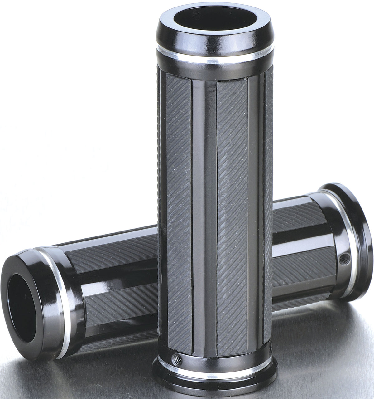 Manșoane Ghidon "Stripes" Louis - Aluminiu Frezat, Grip Superior