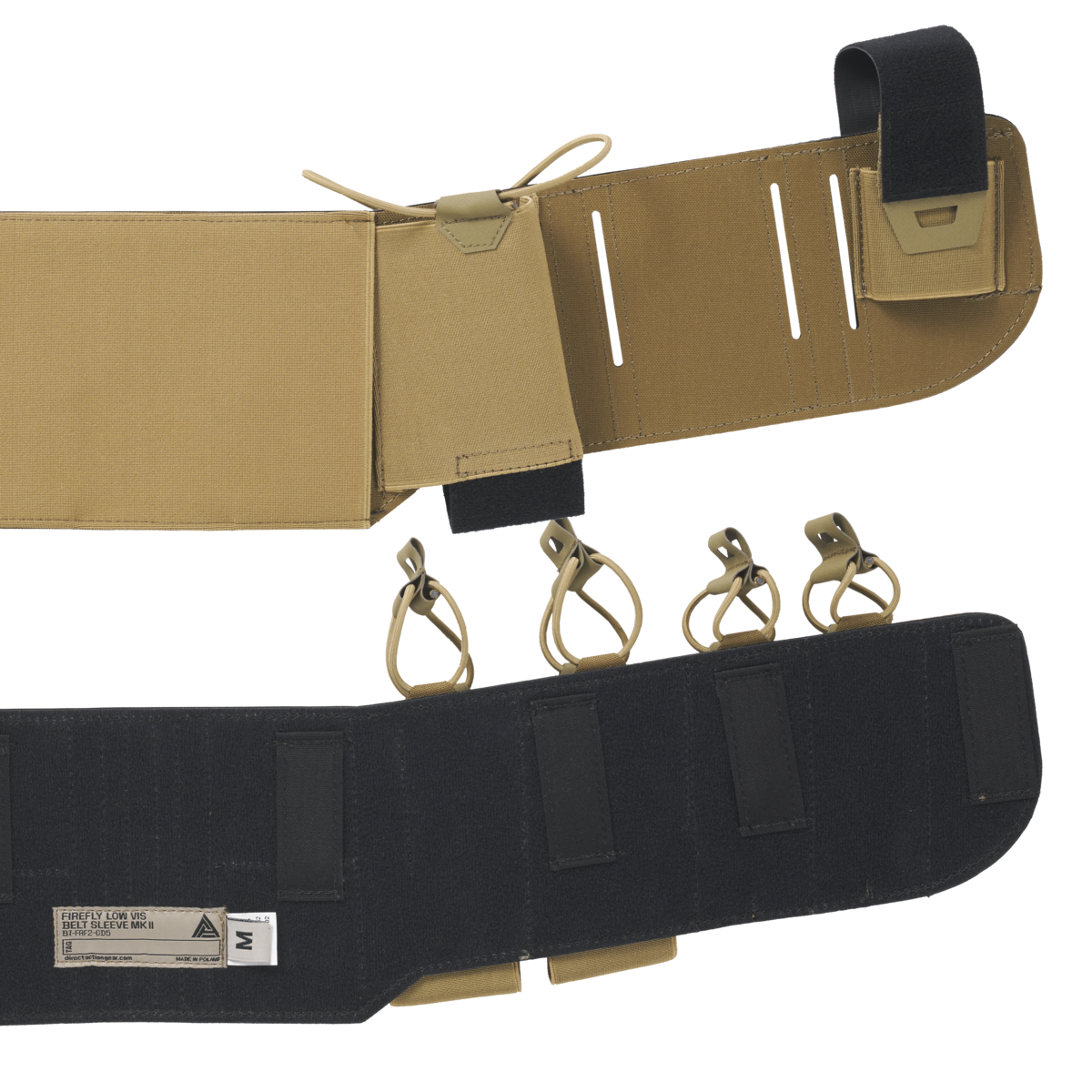 Manșon Centură Tactic Helikon-Tex Low Vis MKII Negru, Rigidizat