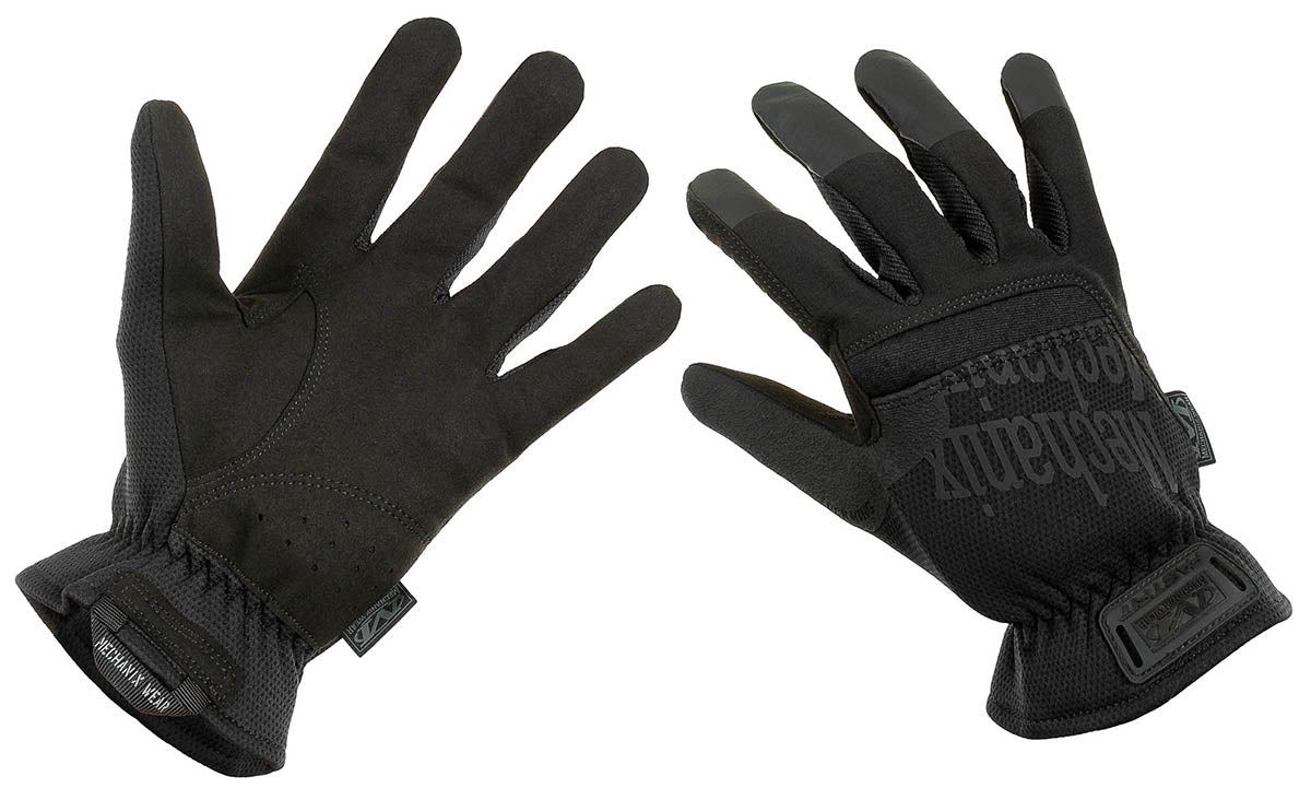 Mănuși cu degete FastFit Negre Mechanix - CoolPlus, Ripstop