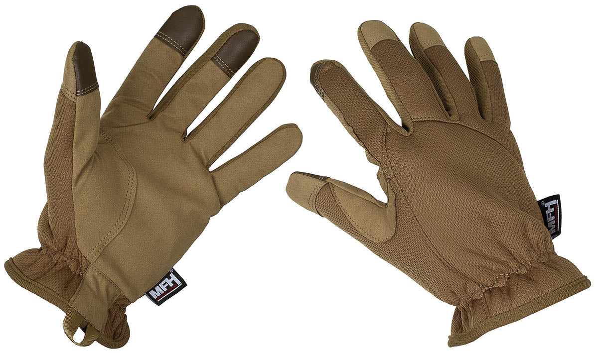 Mănuși Cu Degete Lightweight Coyote Tan MFHProfessional - Touchscreen, Respirabile