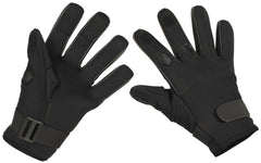 Mănuși cu degete Mesh Neopren Negru MFH - Neopren hidrofug, Degete pliabile