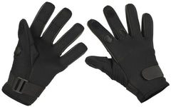 Mănuși cu degete Mesh Neopren Negru MFH - Neopren hidrofug, Degete pliabile