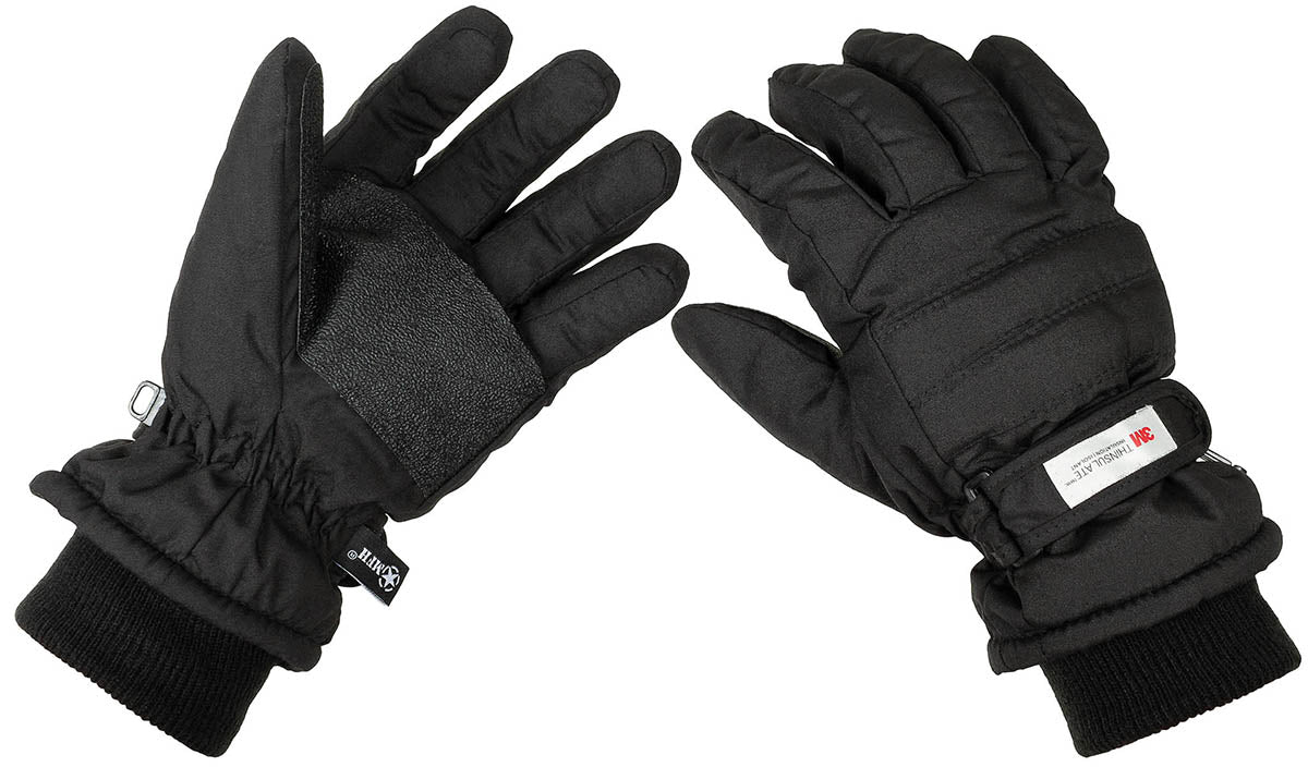 Mănuși cu Degete Negre MFH - 3M Thinsulate, Impermeabile