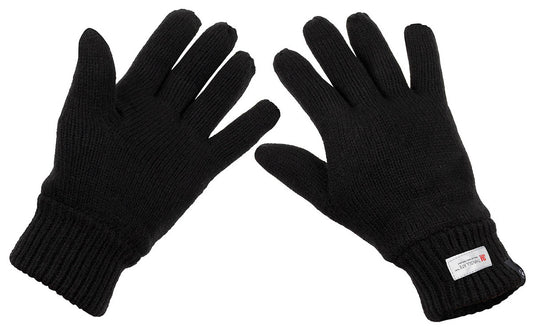 Mănuși cu degete Tricotate Thinsulate Negru MFH - 3M Thinsulate, Tricot Fin