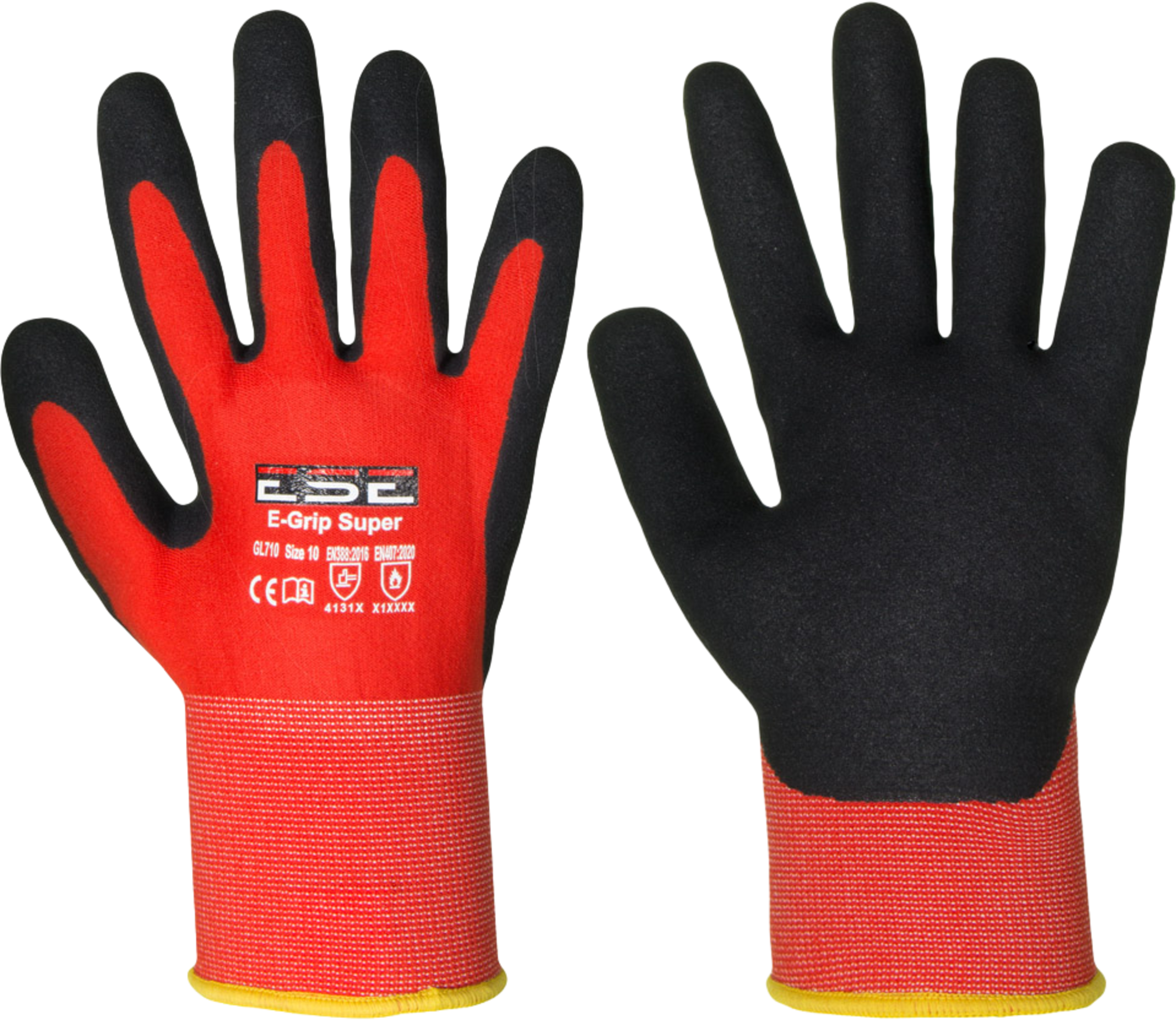 Mănuși de nitril rezistente la căldură E-Grip Super 10PACK Safety Jogger