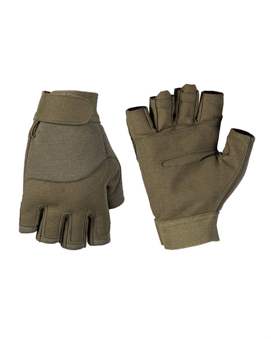 Mănuși Fără Degete Mil-Tec Army – Spumă EVA, Nailon-Elastan, Oliv