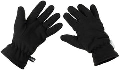 Mănuși Fleece cu Degete Negre MFH - Izolație Thinsulate™, Șnur Elastic